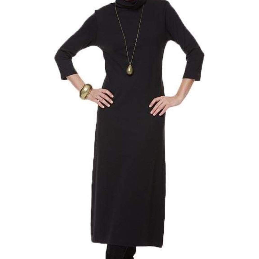 Joan Vass Grey Cotton Dress